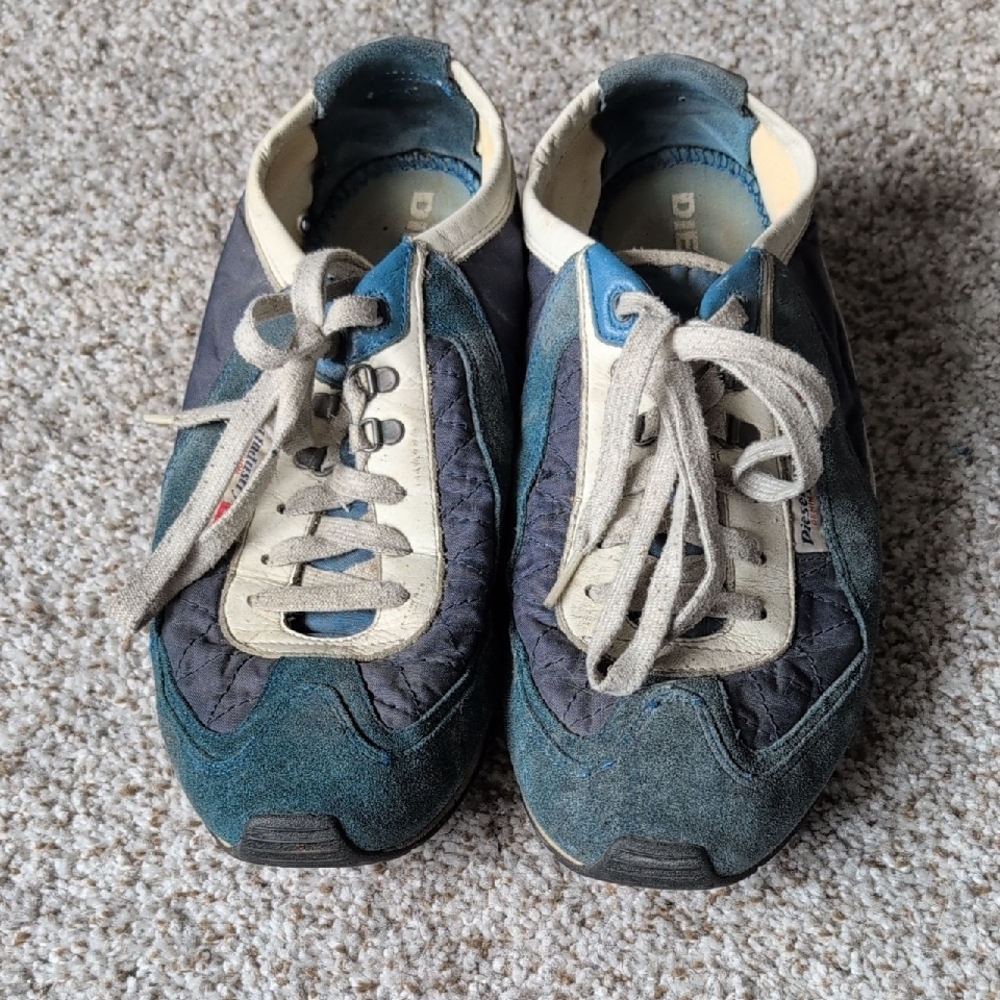 Diesel Teal and Gray Sneakers